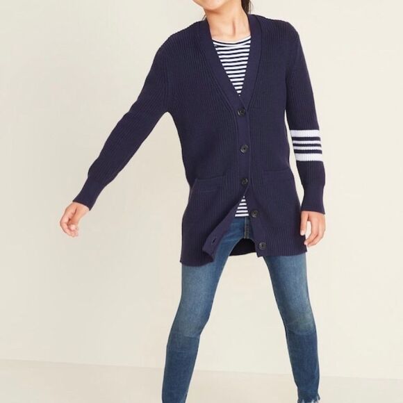 Old Navy NWT wine knit long cardigan S(6/7) - Picture 3 of 3